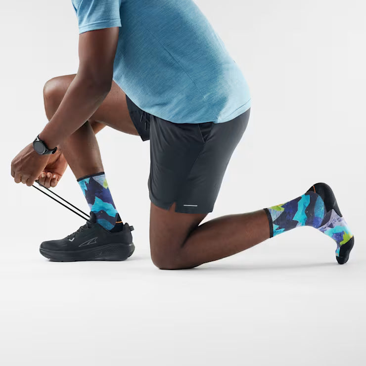 Smartwool Merino Socks Trail Run Summit Sector Print Crew Socks - Image 2