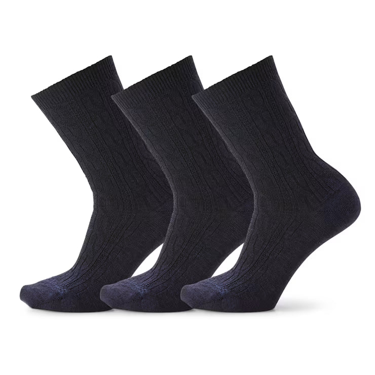 Smartwool Merino Socks Everyday Cable Crew Socks 3-Pack