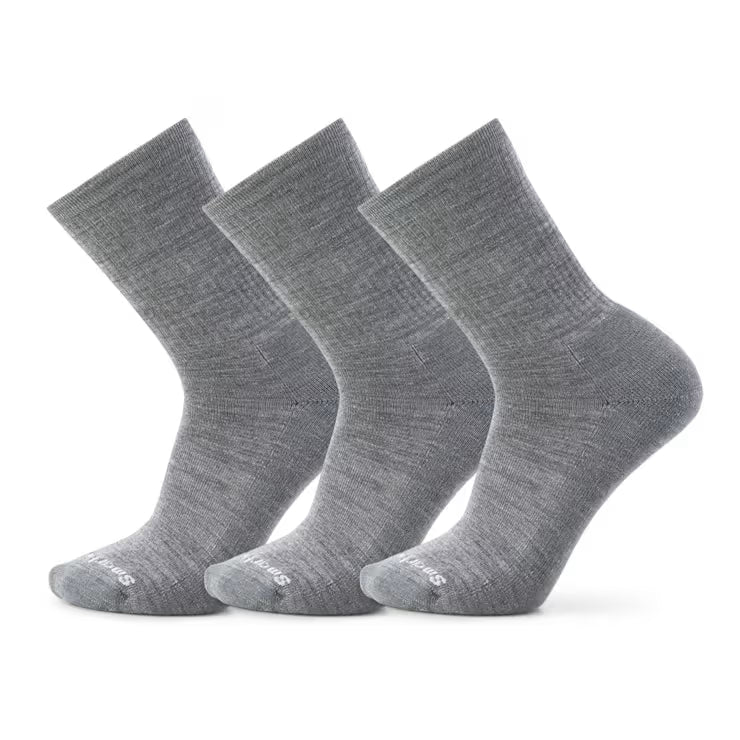 Smartwool Merino Socks Everyday Solid Rib Crew Socks 3-Pack